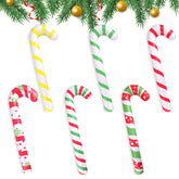 EKKONG 6 Pieces Inflatable Christmas Canes for Christmas Decorations, 88 cm Inflatable Candy Canes for Christmas Decorations for Christmas Party Favors Decoration